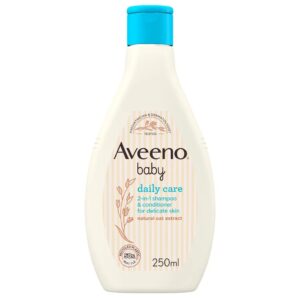 AVEENO® Daily Care 2-in-1 Shampoo & Conditioner –250ml, Gentle Oatmeal Cleanser for Baby Hair & Scalp | Yellow Touch