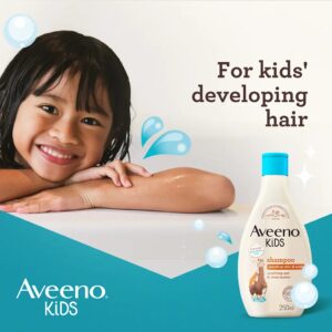 AVEENO® Kids Shampoo 250ml – Gentle Oat Extract Hair Cleanser for Sensitive Kids Scalp | Yellow Touch