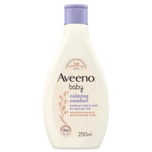 AVEENO® Baby Calming Comfort Bedtime Bath & Wash,250ml – Gentle Oatmeal Cleanser for Baby Skin | Yellow Touch