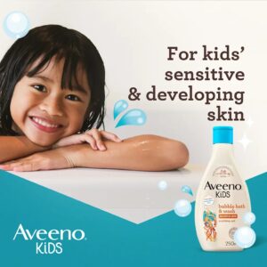 AVEENO® Kids Bubble Bath & Wash 250ml – Gentle Oat Extract Cleanser for Sensitive Kids Skin | Yellow Touch